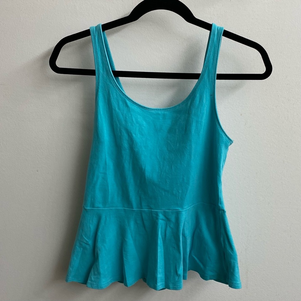 Express baby blue peplum top